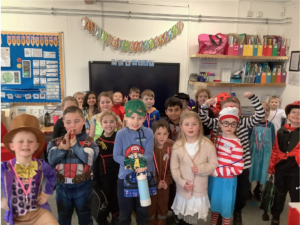 Students dressed up for World Book Day