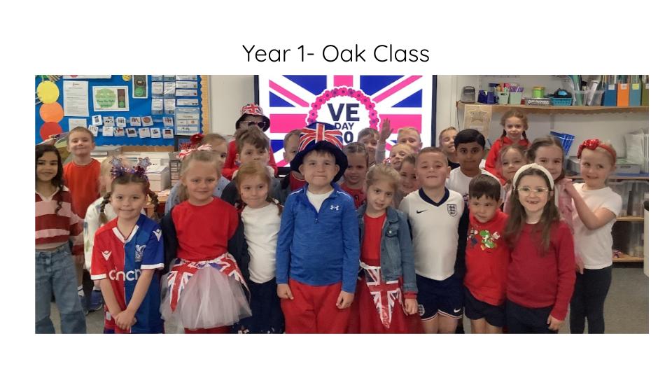 Students dressed up for VE day