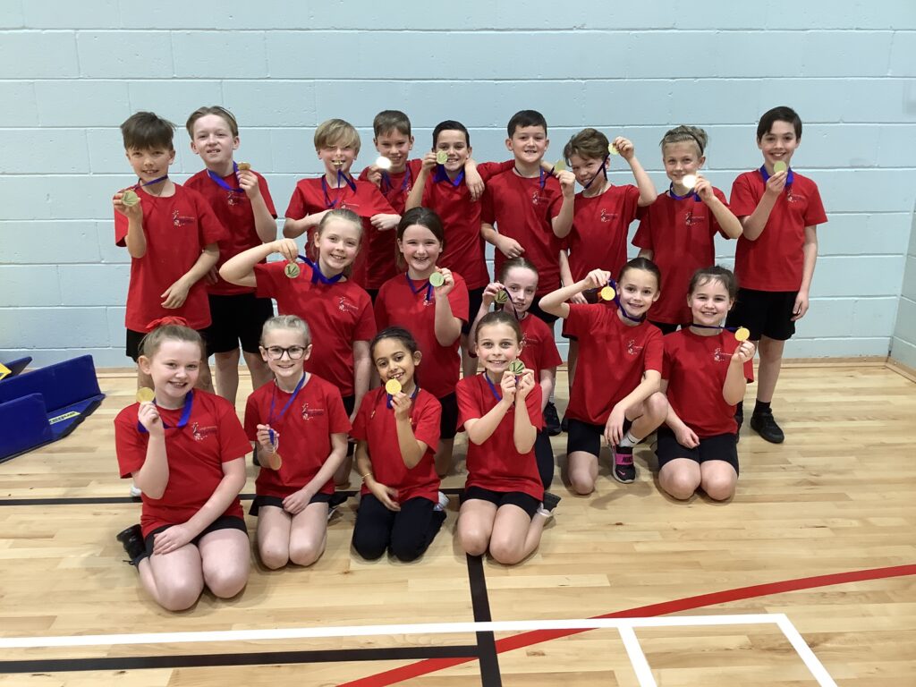 Year 3 & 4 with medals